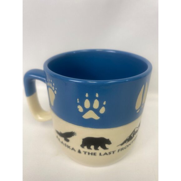 Alaska The Last Frontier Coffee Mugs Eagle Bear Wolf Moose Paw Prints - Picture 3 of 6